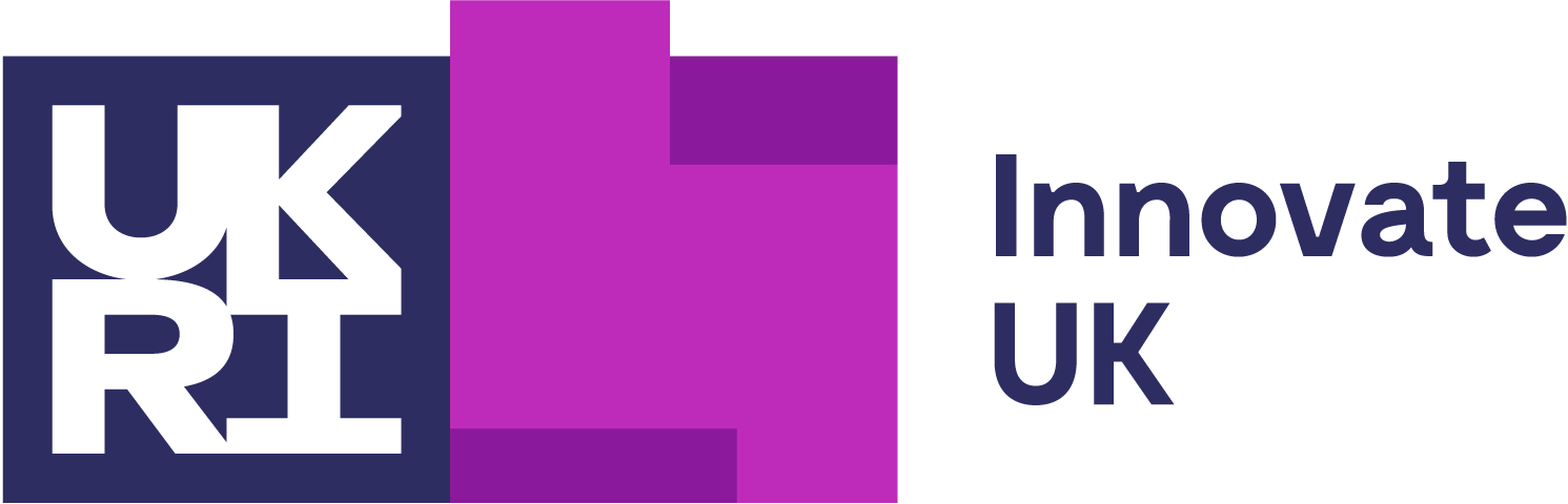 UKRI Innovate UK logo in purple and black
